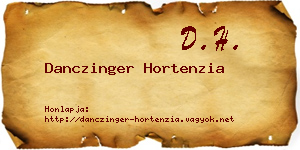 Danczinger Hortenzia névjegykártya