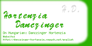 hortenzia danczinger business card